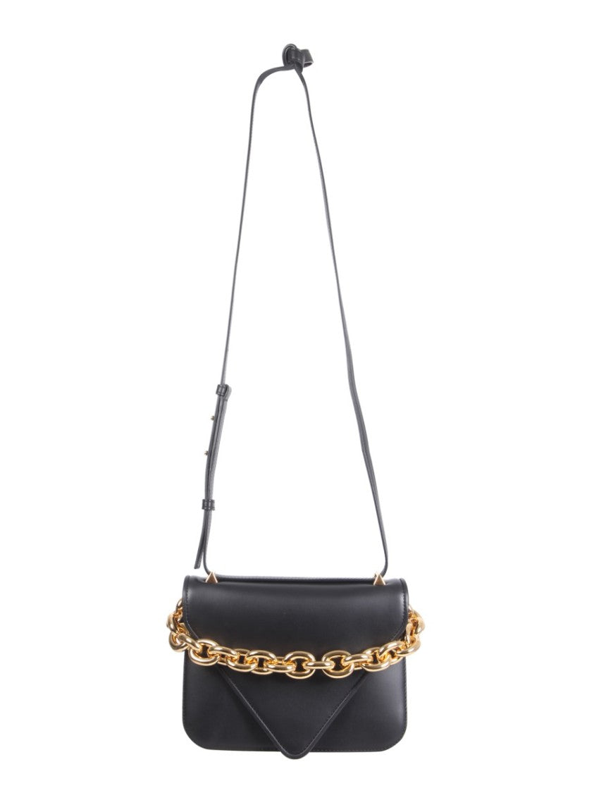 Bottega Veneta Suede Envelope Bag With Bold Chain Handle