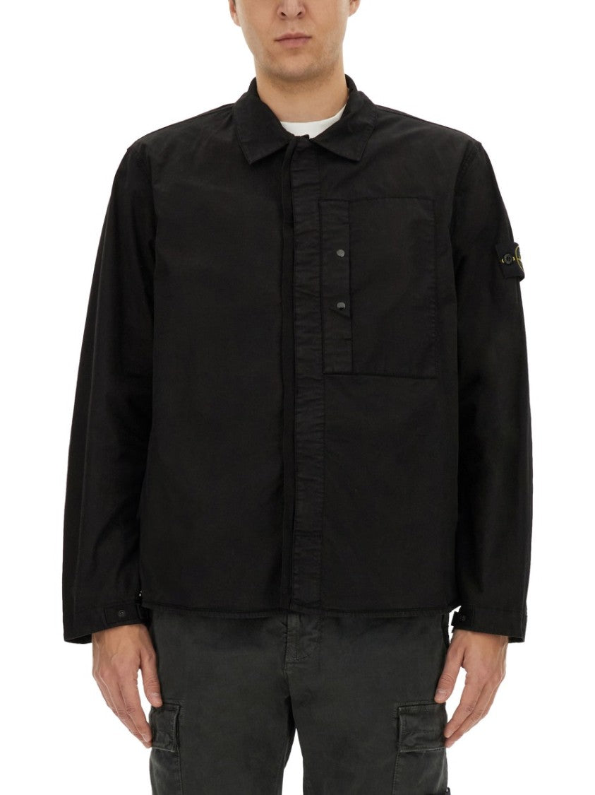 Stone Island Stretch Cotton Twill Shirt