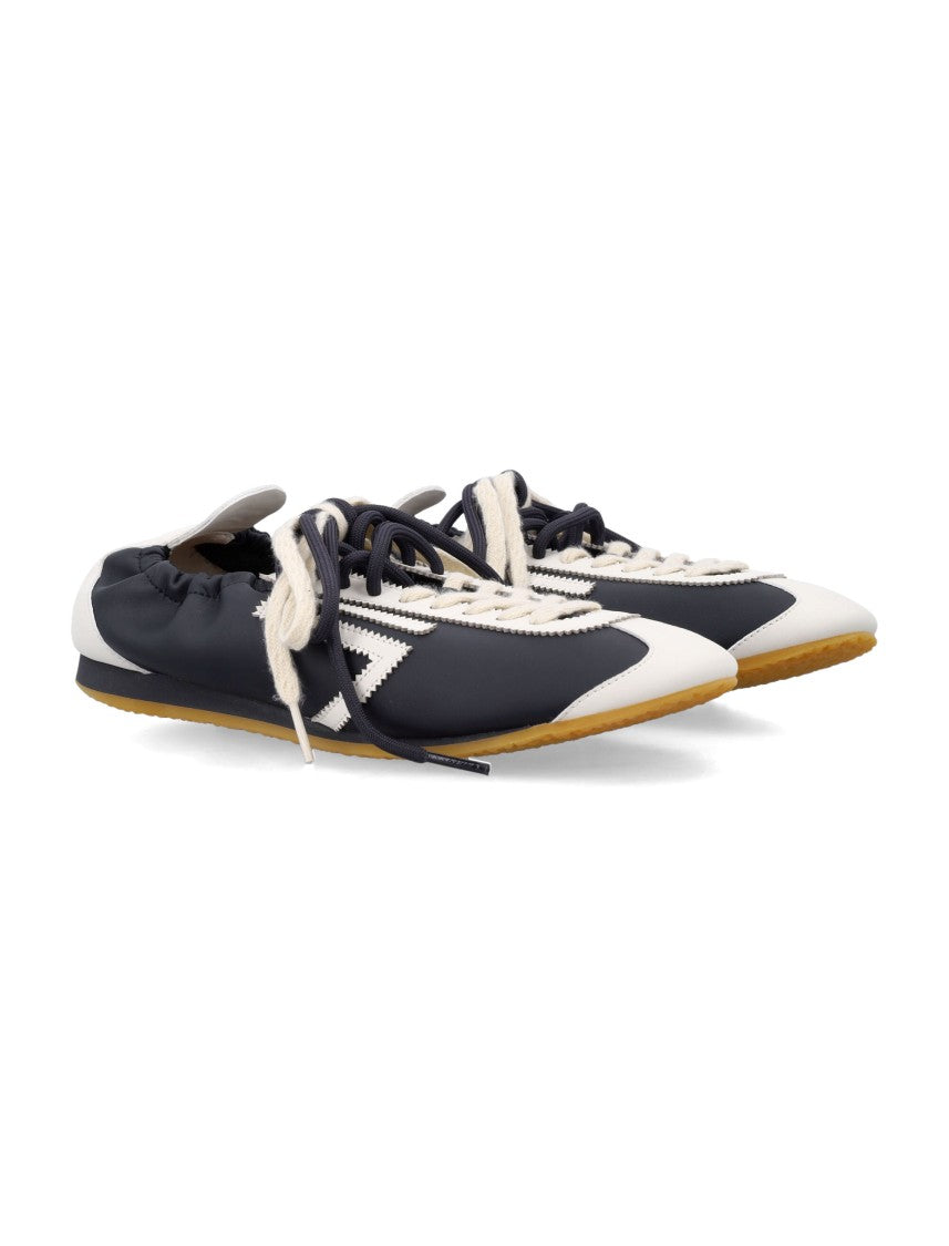 Puraai Vegan Leather Sneakers With Double Lace System And Rubber Outsole