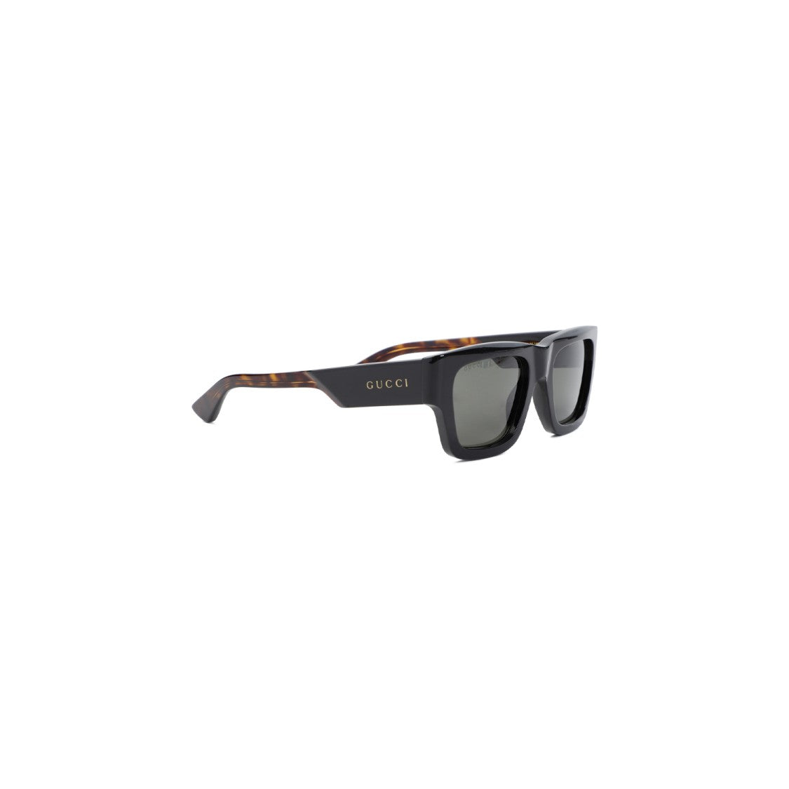 Gucci Square Frame Sunglasses With Golden Logo Accents