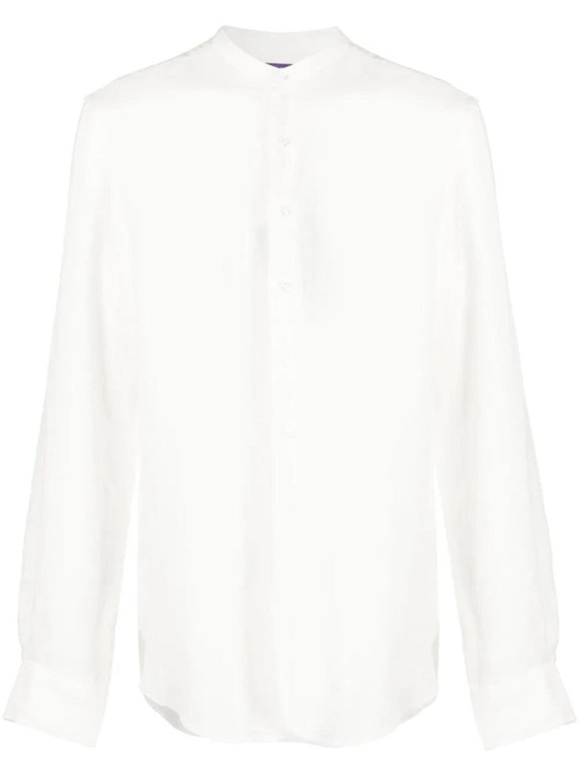 Ralph Lauren X Purple Label White Linen Long Sleeve Shirt