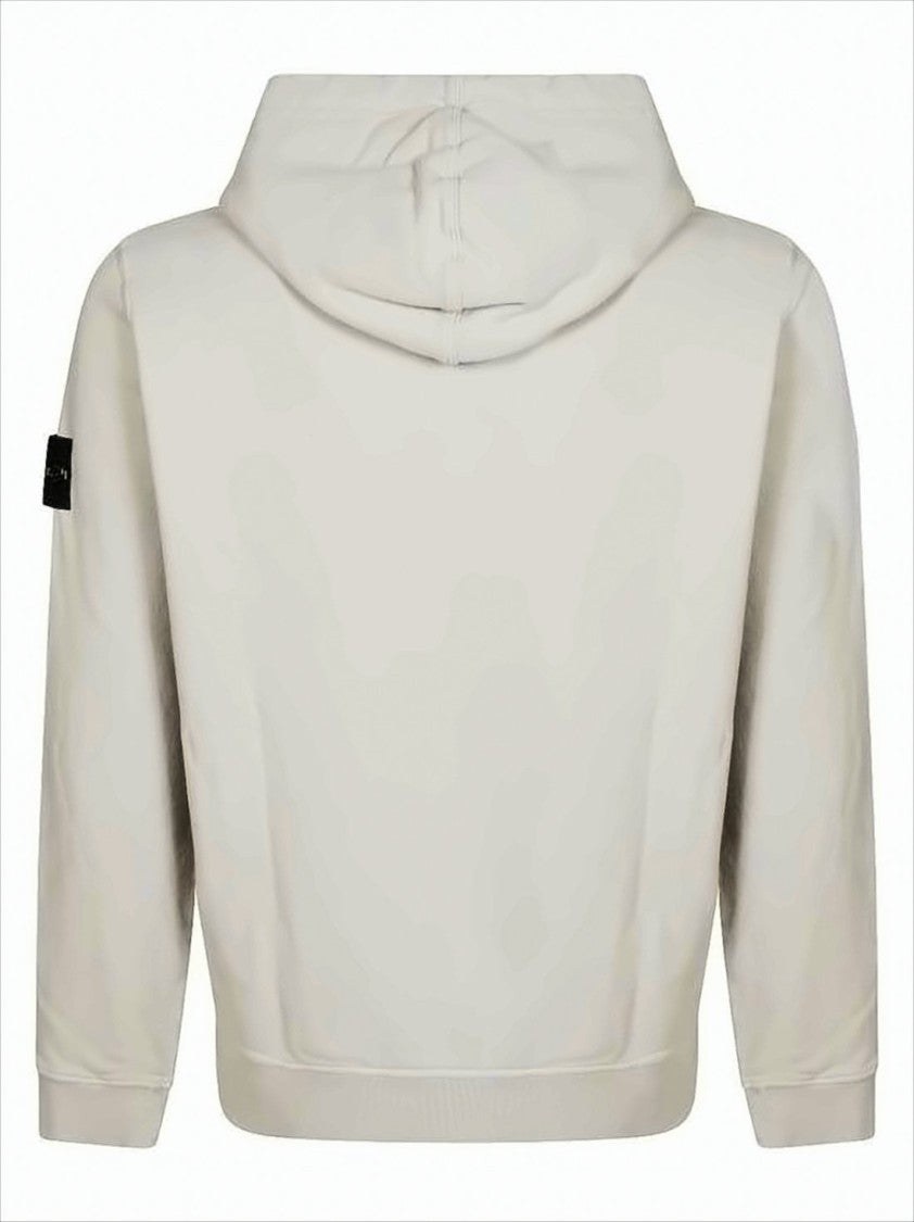 Stone Island Relaxed Fit Cotton Hoodie With Distinctive Compass Patch