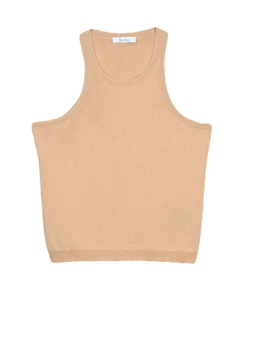 Max Mara Beige Cotton Arnes Knit Top