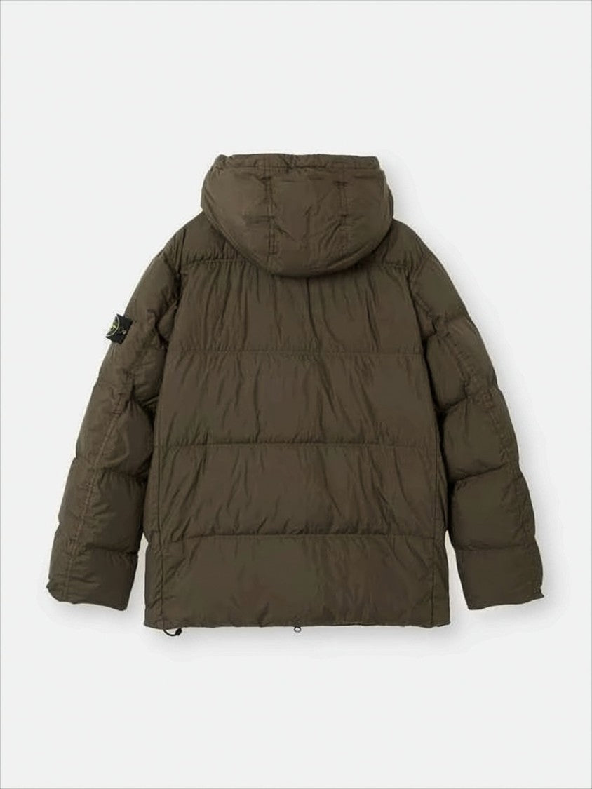 Stone Island Quilted Casual Jacket With Hood