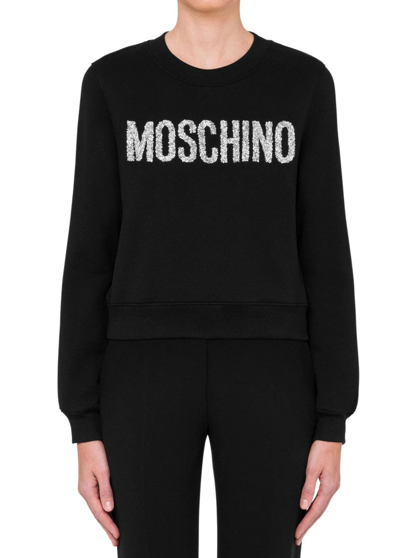 Moschino Black Organic Cotton Sweatshirt