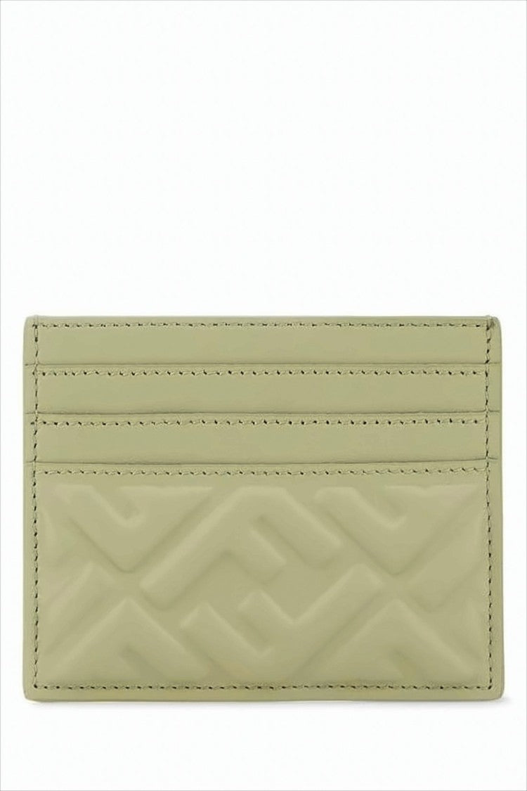Fendi Embossed Lambskin Leather Card Wallet