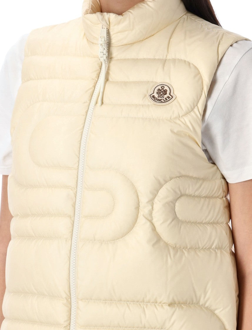 Moncler Xihu Snake-Quilted Down Gilet