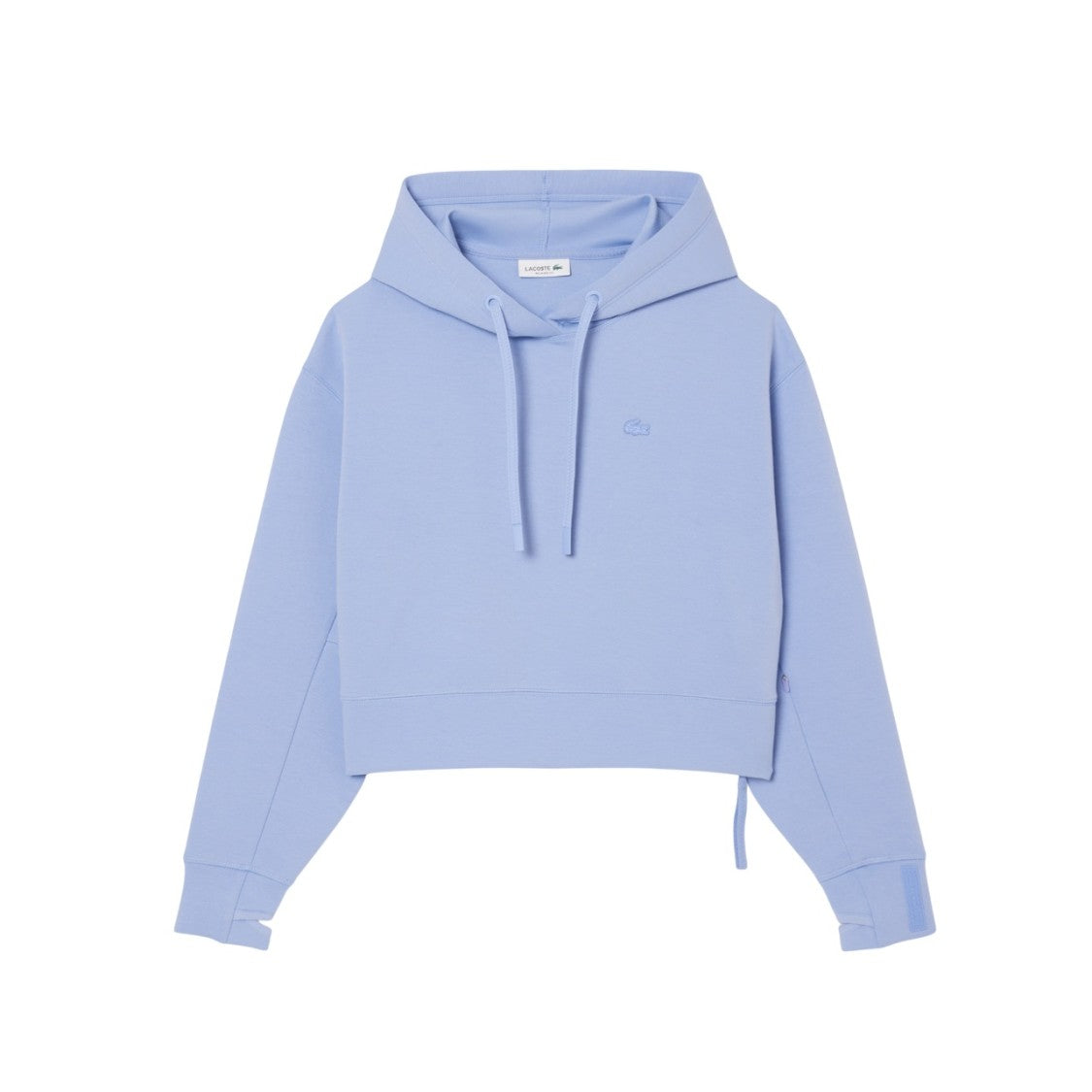 Lacoste Cropped Double-Faced Cotton Lacoste Hoodie