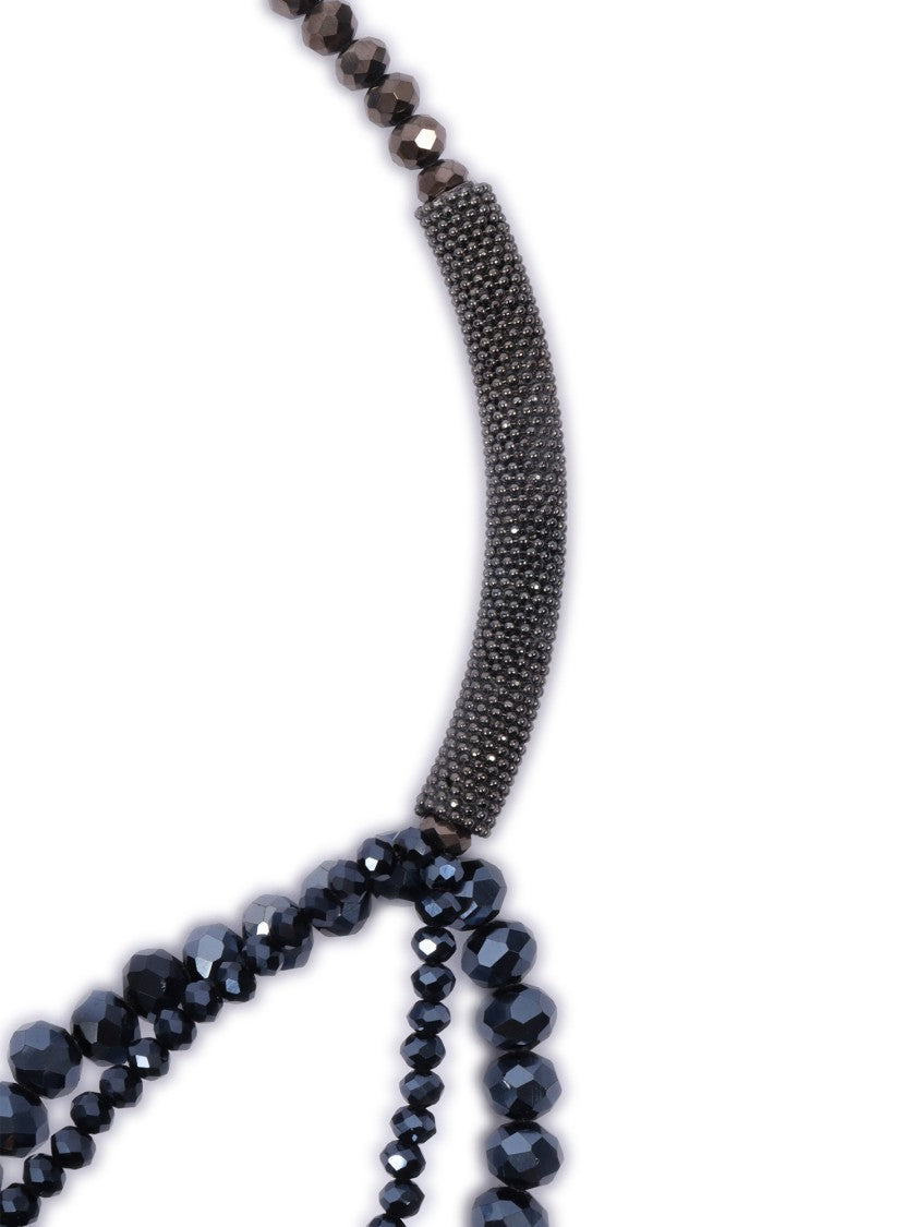 Peserico Multi-Strand Faceted Bead Necklace With Textured Elements