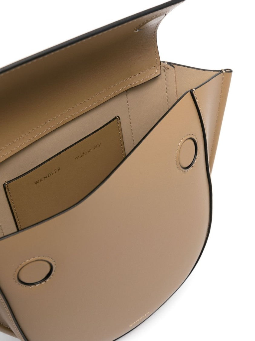 Wandler Structured Vitello Leather Shoulder Bag With Winged Sides