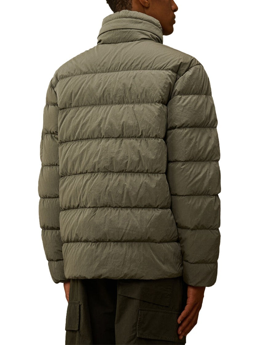 C.P. Company Medium-Length Quilted Puffer Jacket With High Collar