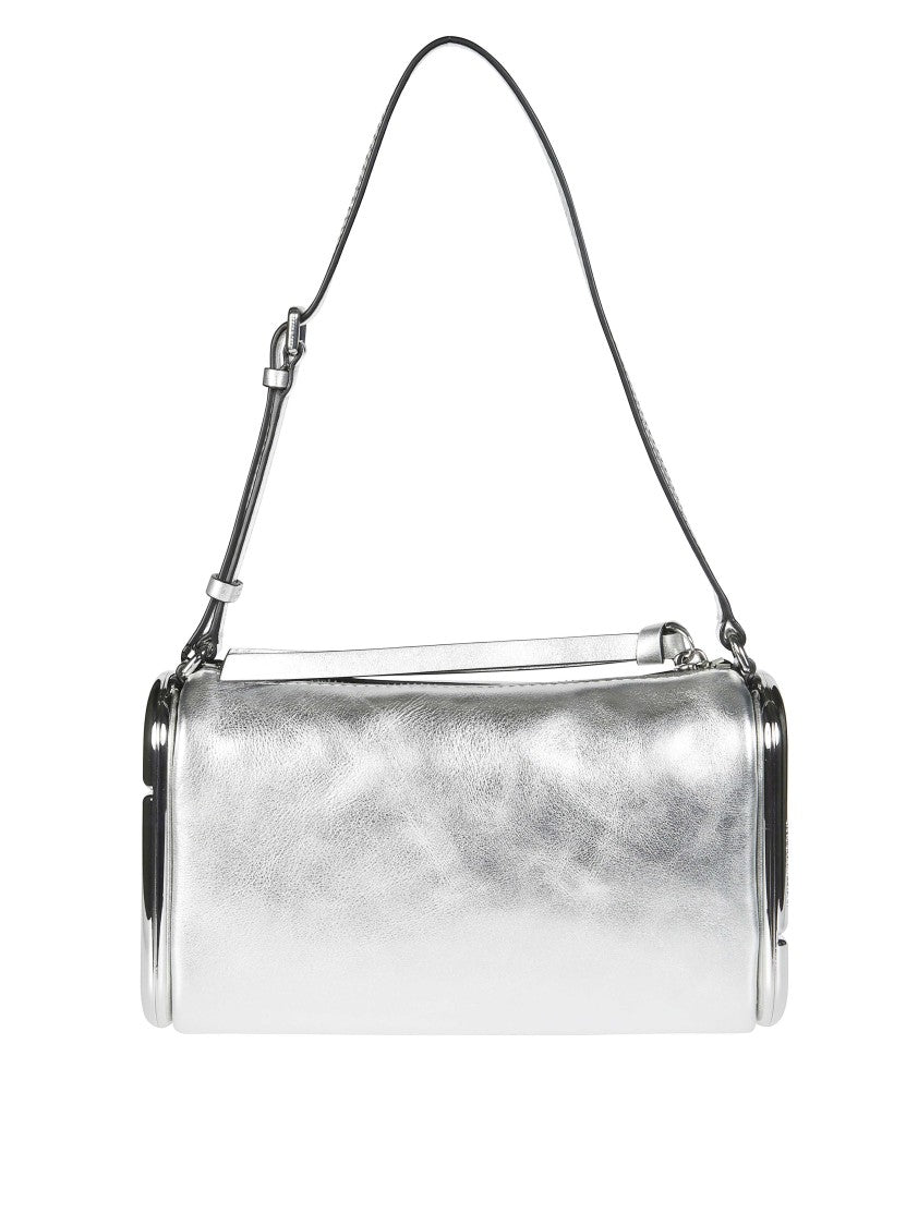 Marc Jacobs The Juliette Rectangular Silver Leather Shoulder Bag