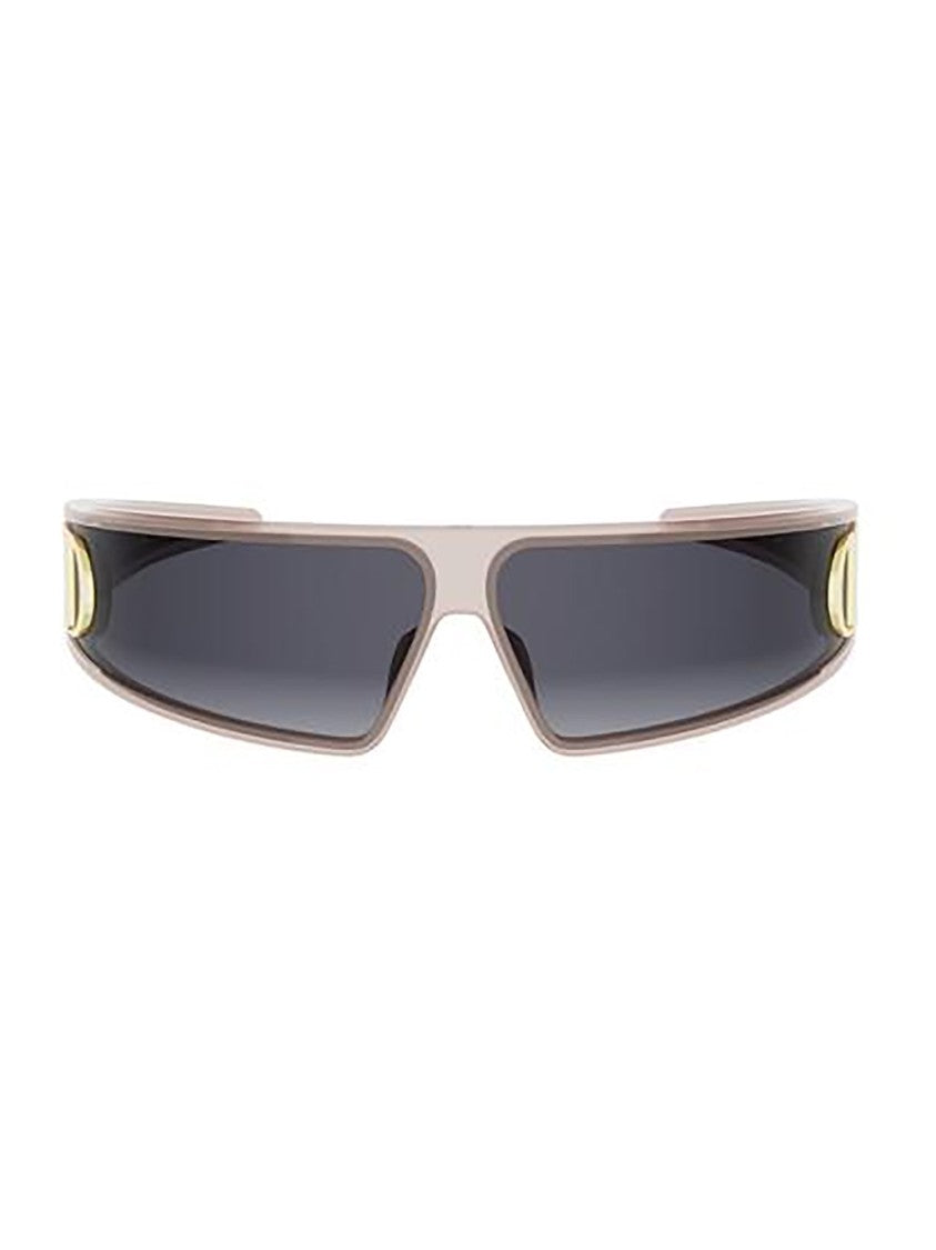 Dior Narrow Rectangular Sunglasses With Gold-Tone Accents