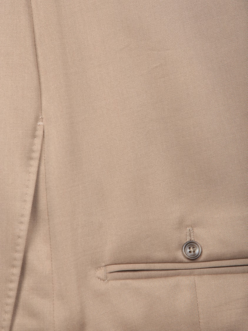 Tagliatore Beige Tailored Suit With Classic Notch Lapel