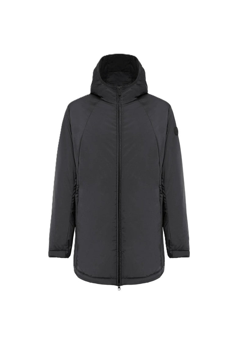 Colmar Black Minimalist Hooded Zip Jacket