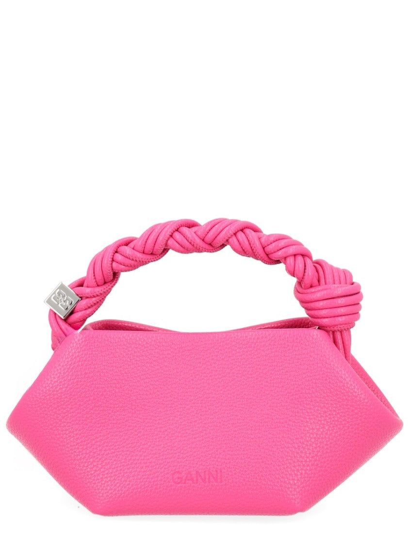 Ganni Geometric Twisted Handle Mini Handbag