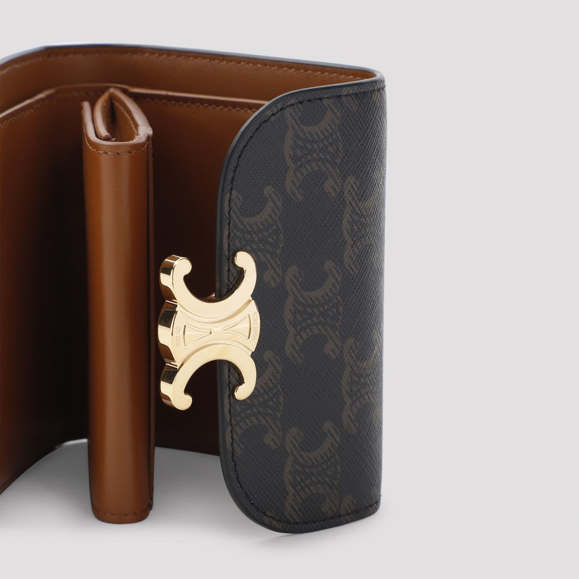 Celine Triomphe Small Flap Canvas Wallet