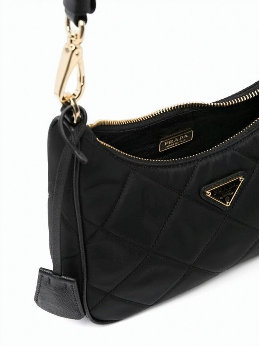 Prada Compact Quilted Nylon Shoulder Bag