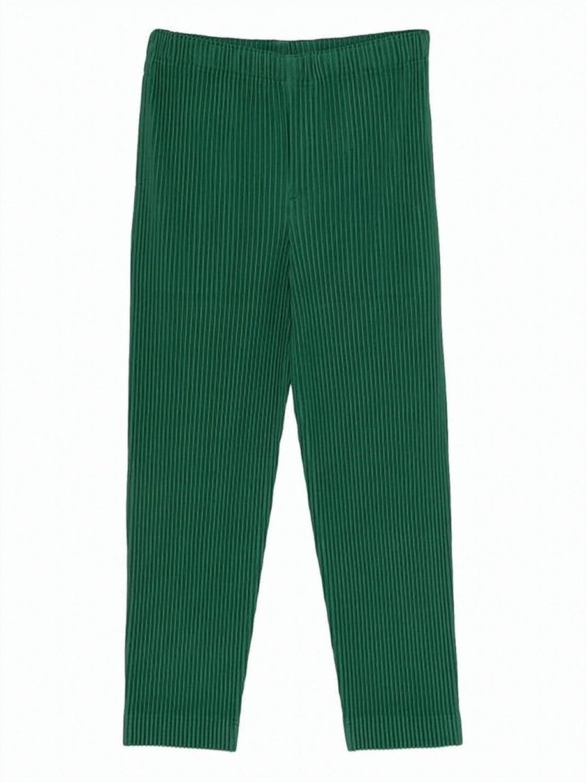Homme Plissé Issey Miyake Pleated Green Tapered Jogger Pants