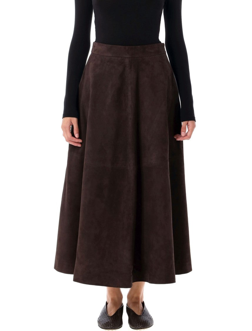 Róhe Midi Suede Skirt