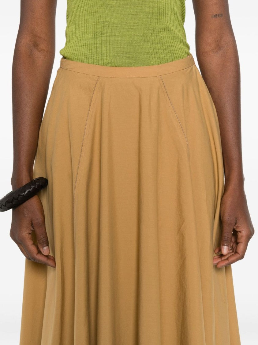 Forte Forte A-Line Beige Skirt With Soft Pleats