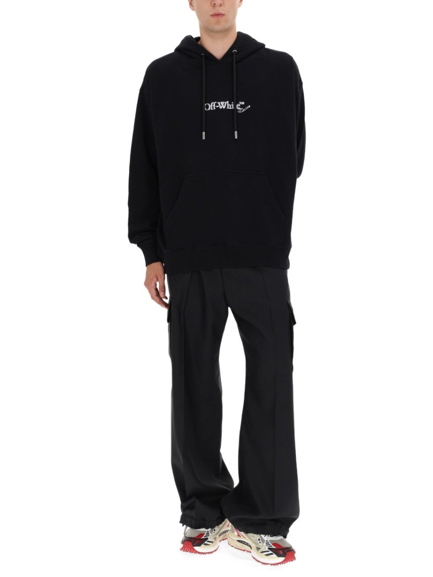 Off-White Relaxed Fit Black Hoodie