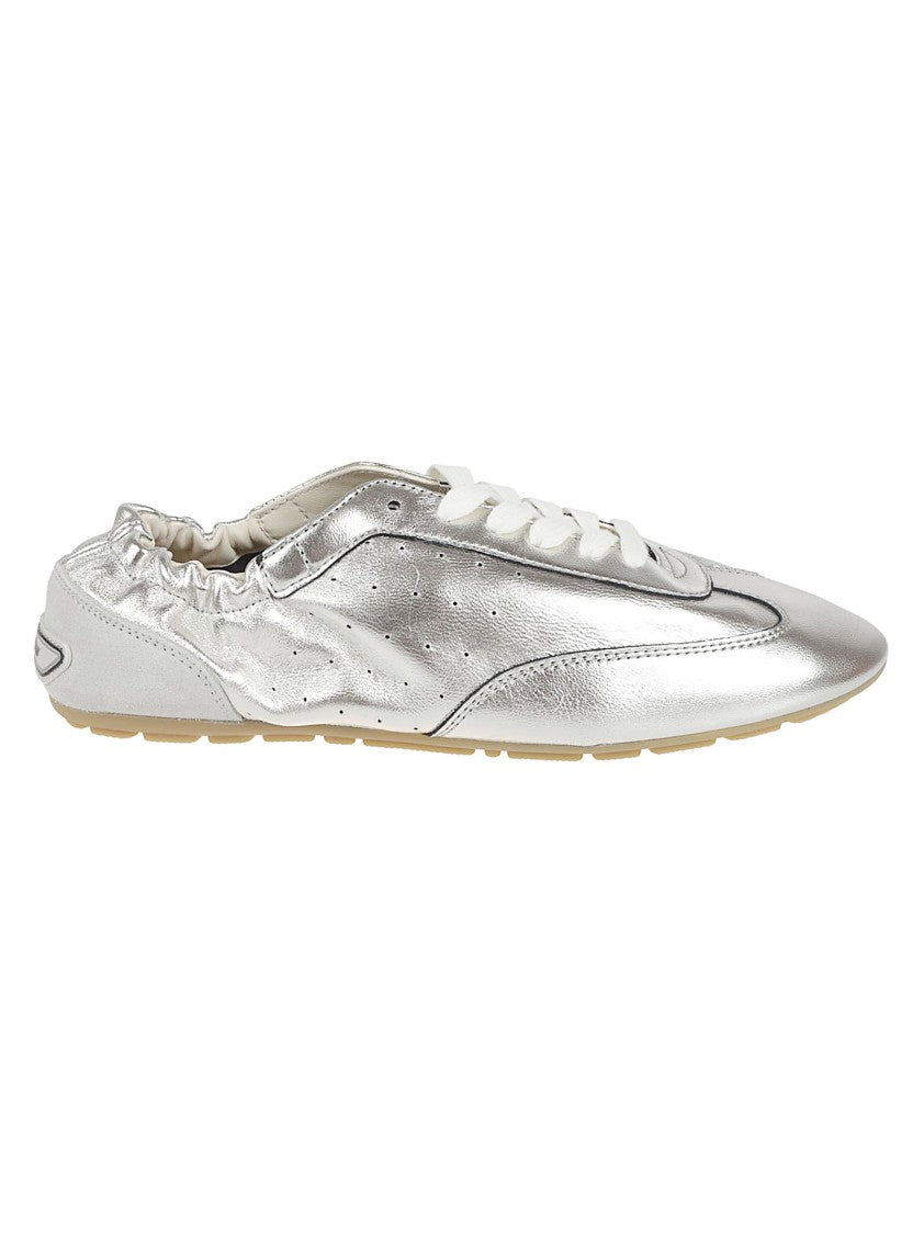 Saint Laurent Low-Top Sneakers With Elasticized Heel And Metallic Finish