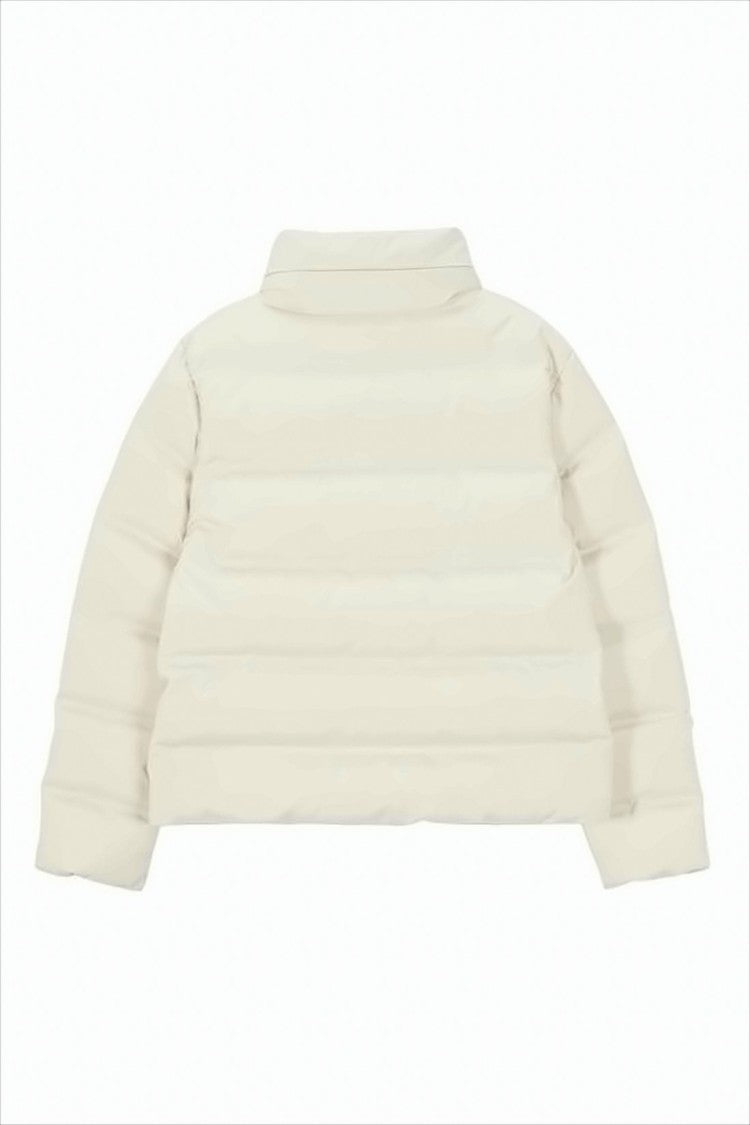 Duvetica Cropped Puffer Jacket With High Collar And Horizontal Quilting