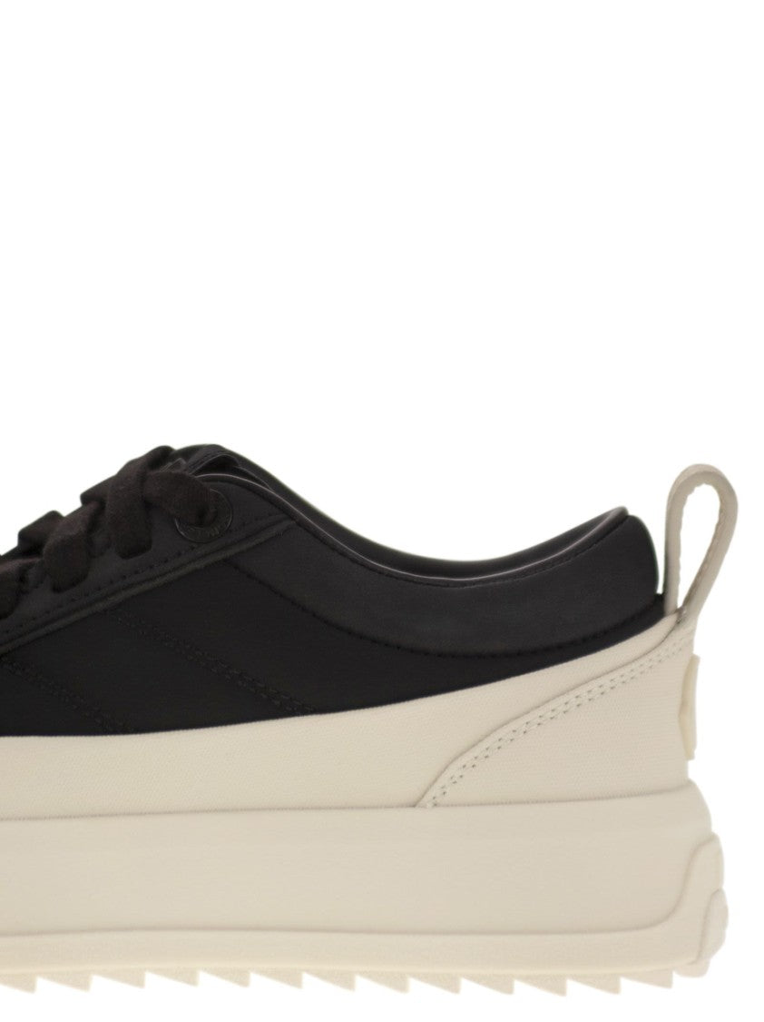 Moncler Nubuck And Suede Black Altive Trainers