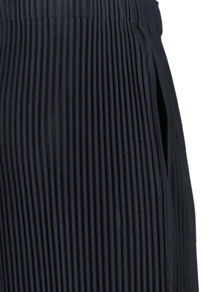 Homme Plissé Issey Miyake Tailored Black Trousers With Minimalist Design