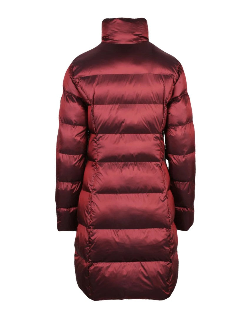 Pinko Red Nylon Zip Padded Down Jacket