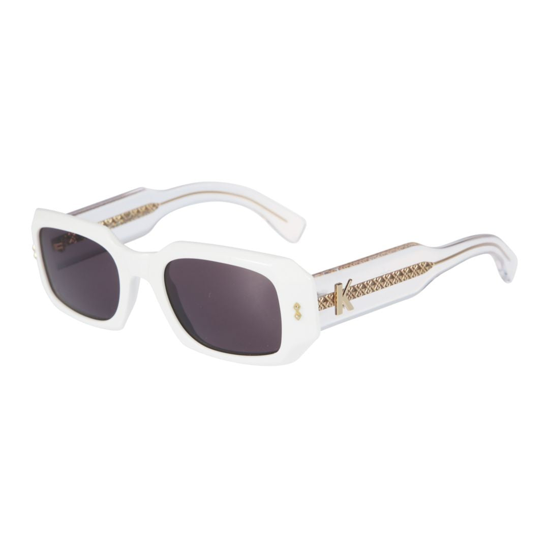 Kador Klarissa Glamour Bold Rectangular Frame Sunglasses With Gold Detailing