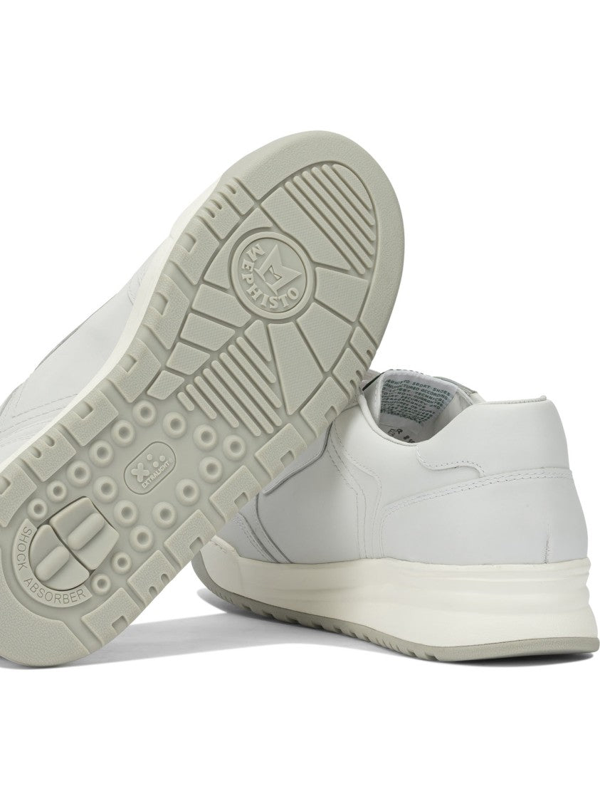 Mephisto Smooth Leather Round-Toe Sneakers