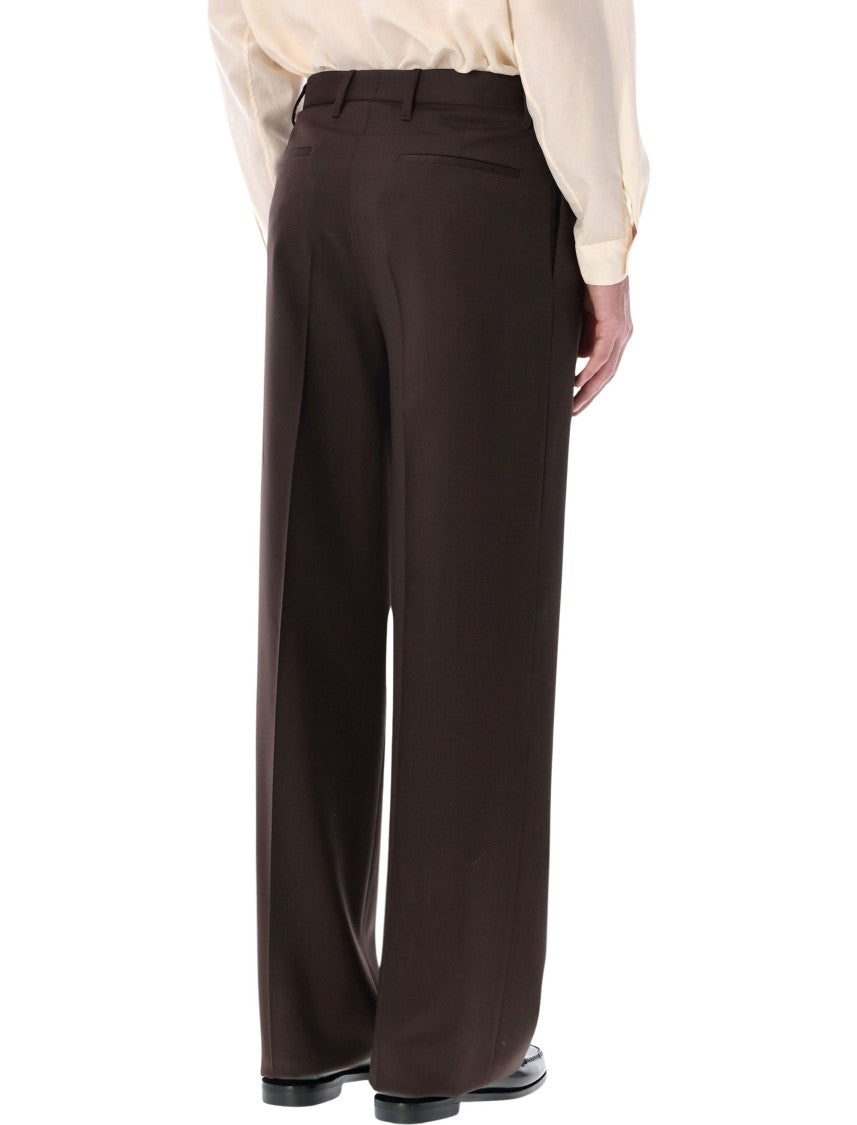 Lardini Brown Sartorial Pleated Trousers