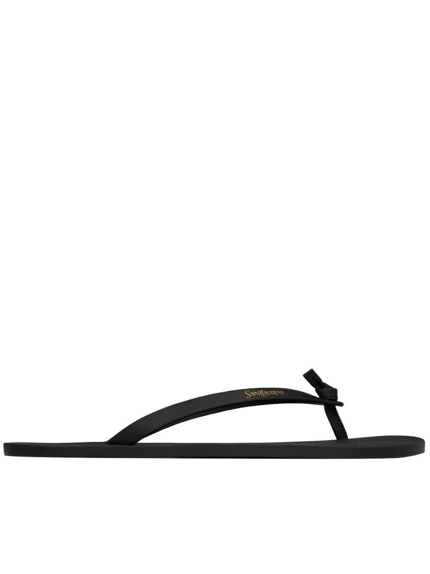 Saint Laurent Black Infradito Pool Minimalist Flip-Flops
