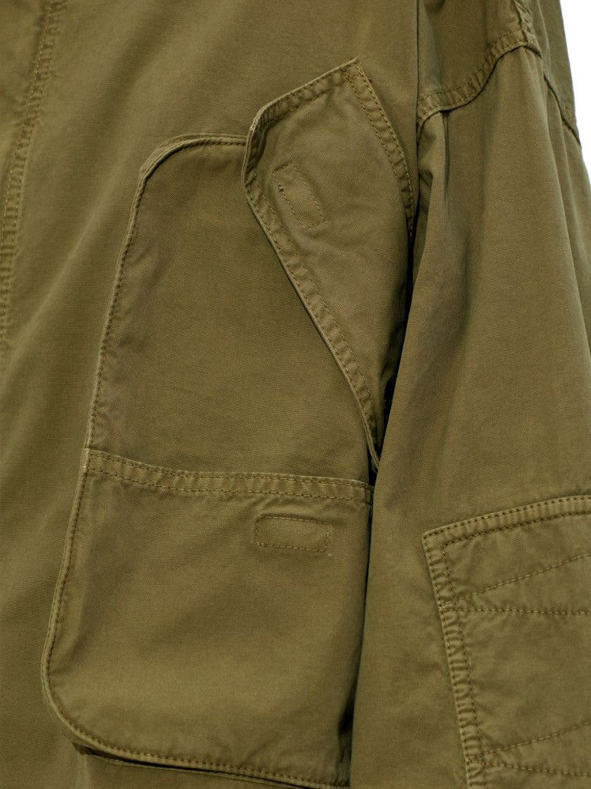 The Attico Boxy Green Jacket With High Collar