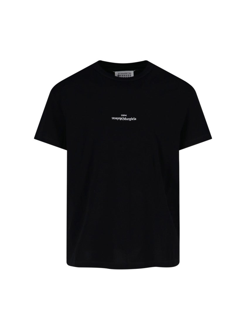 Maison Margiela Distorted Logo Embroidered Cotton T-Shirt
