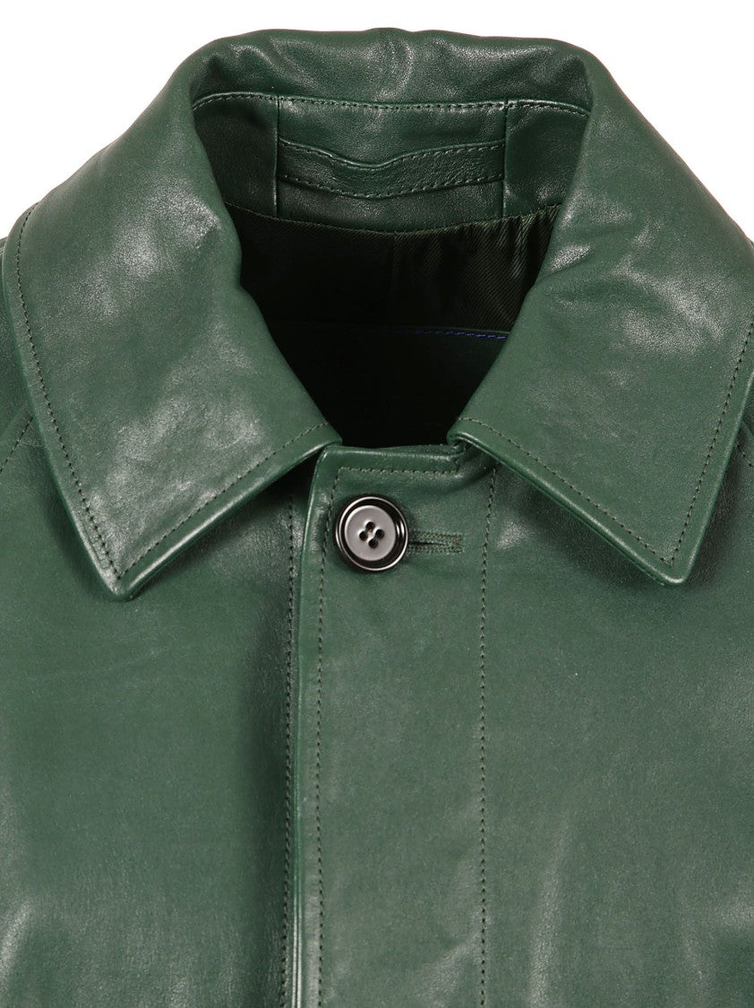 Burberry Calf Grain Leather Coat