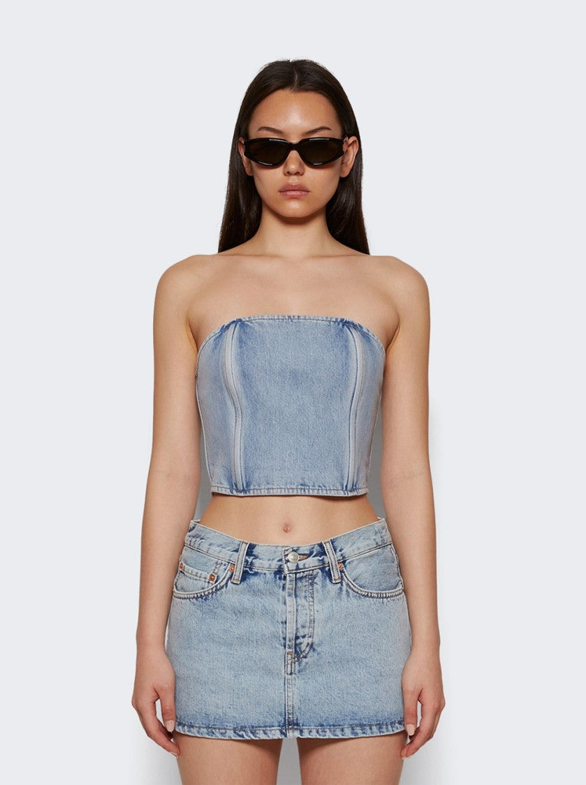 Wardrobe.Nyc Denim Tube Top Blue