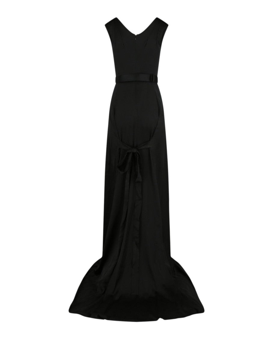 Bottega Veneta Silk Cap Sleeve Belted Gown
