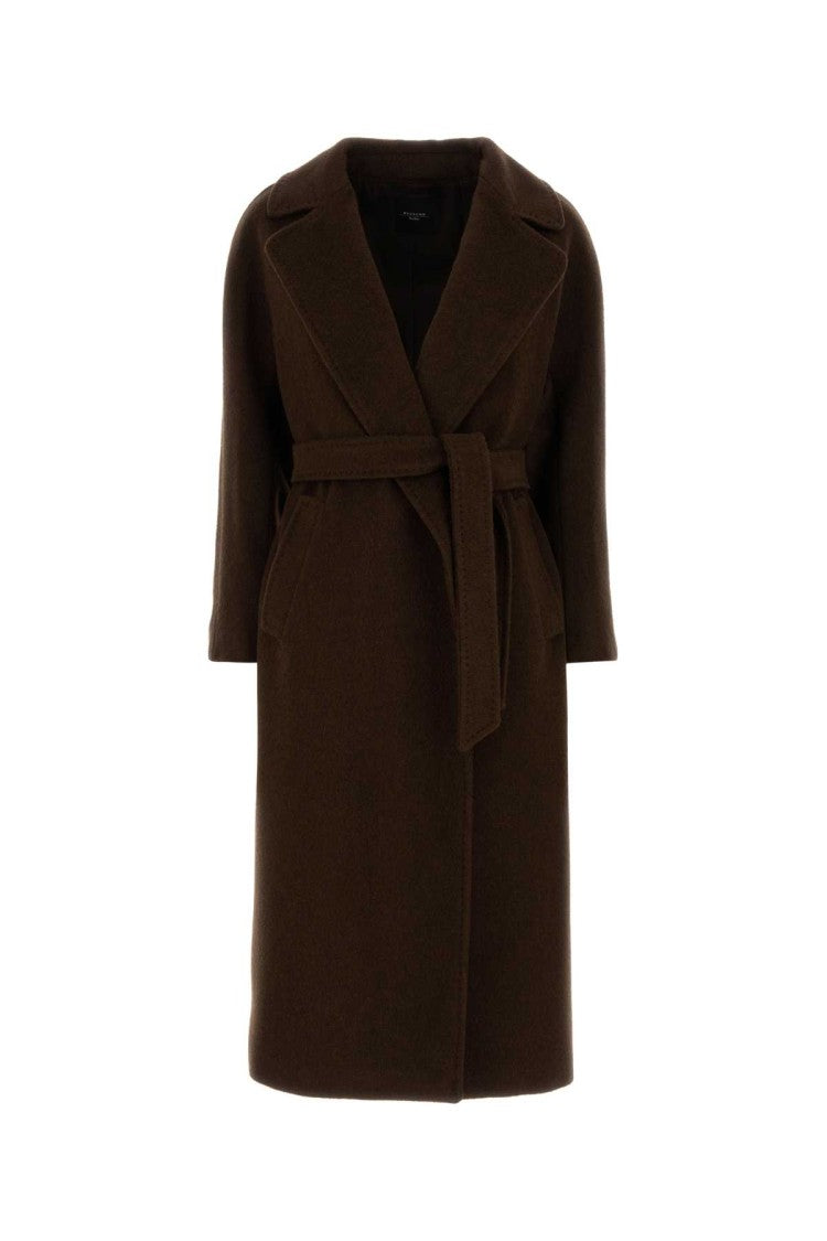 Weekend Brown Wool Blend Tempera Coat