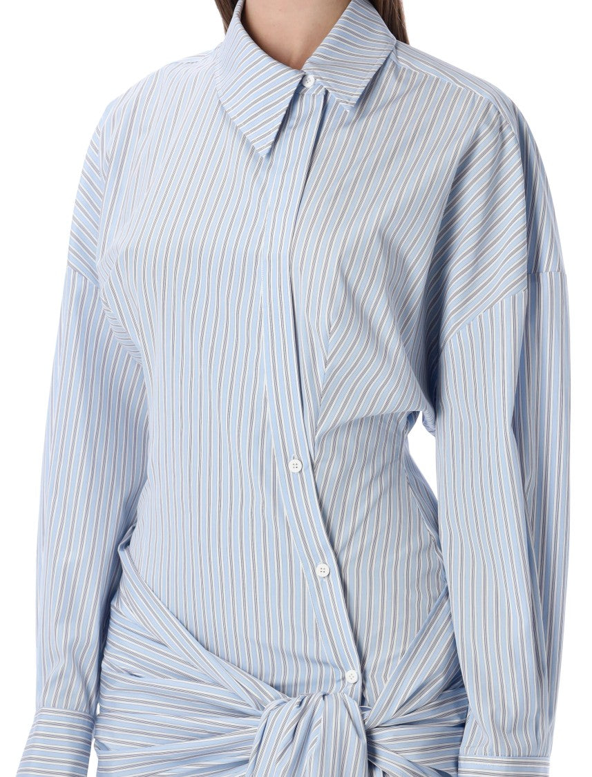 The Attico Striped Poplin Mini Dress