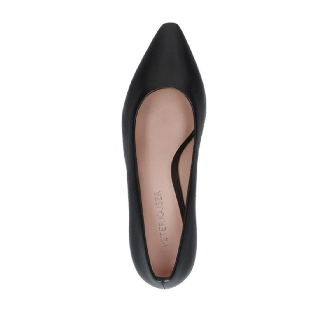 Peter Kaiser Black Pointed Toe Elevated Heel Smooth Leather Dress Pumps