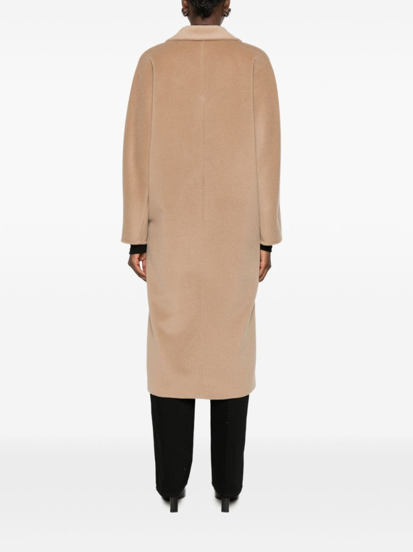 Max Mara Double-Breasted Silk And Nylon Coat With Belted Waist