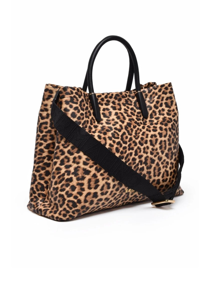 Ermanno Firenze Leopard Polyurethane Virginia Handbag