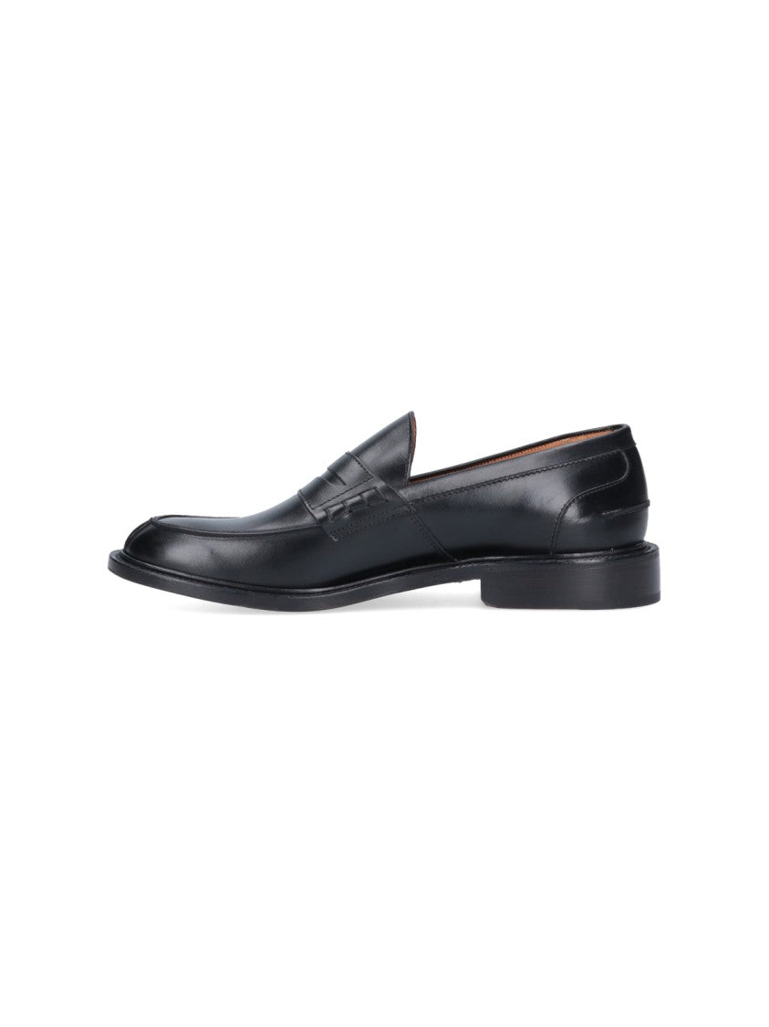 Tricker's James Black Leather Loafers