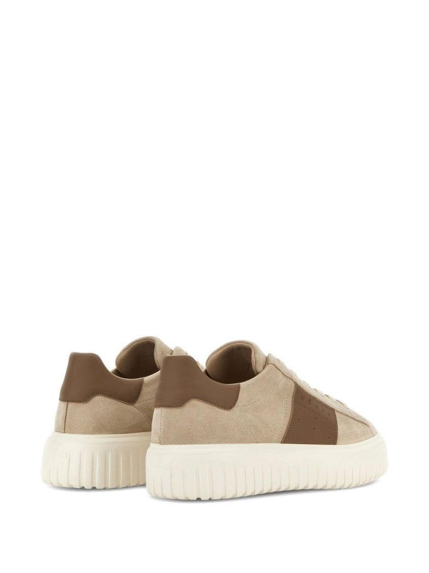 Hogan Brown Low-Top Sneakers With Suede
