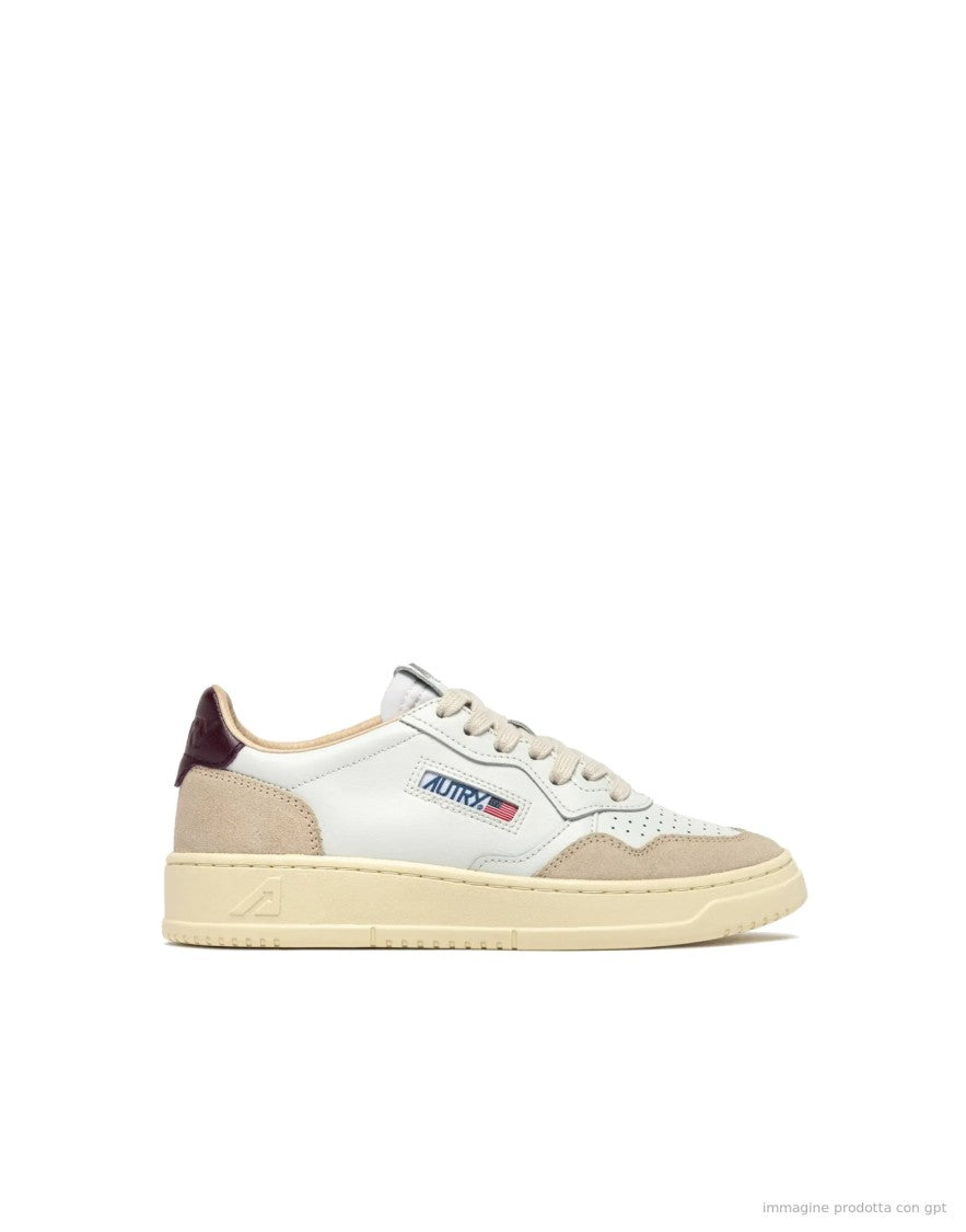 Autry White Leather Suede Medalist Sneakers