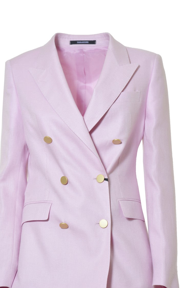 Tagliatore Paris Suit In Pink Linen