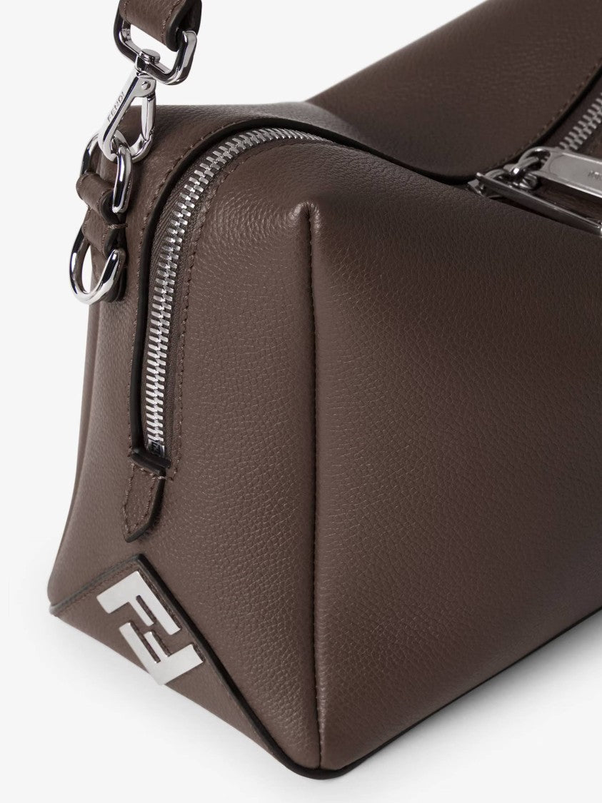 Fendi Rectangular Brown Shoulder Bag With Structured Silhouette